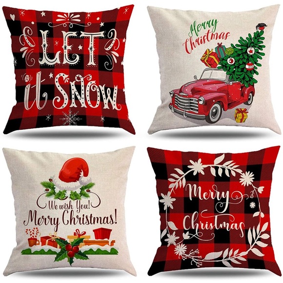 Other - ⭐️ Host Pick 🌟 NWT set of 4 holiday pillow covers